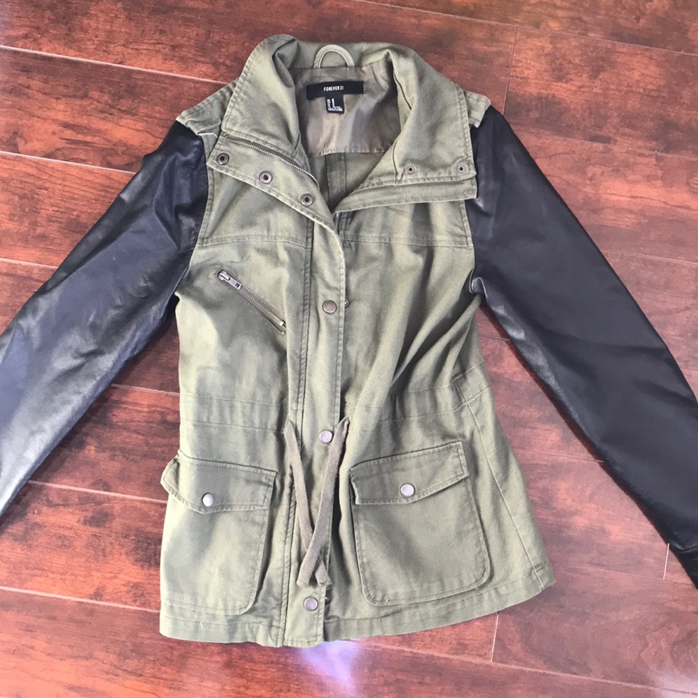 Green and black jacket